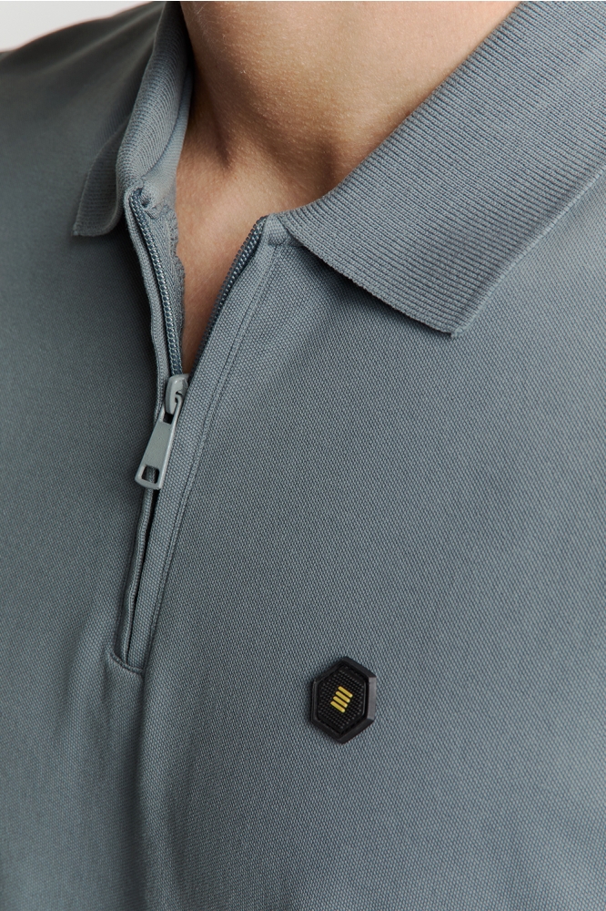 POLO MET KORTE MOUWEN 28380422 137 WASHED BLUE